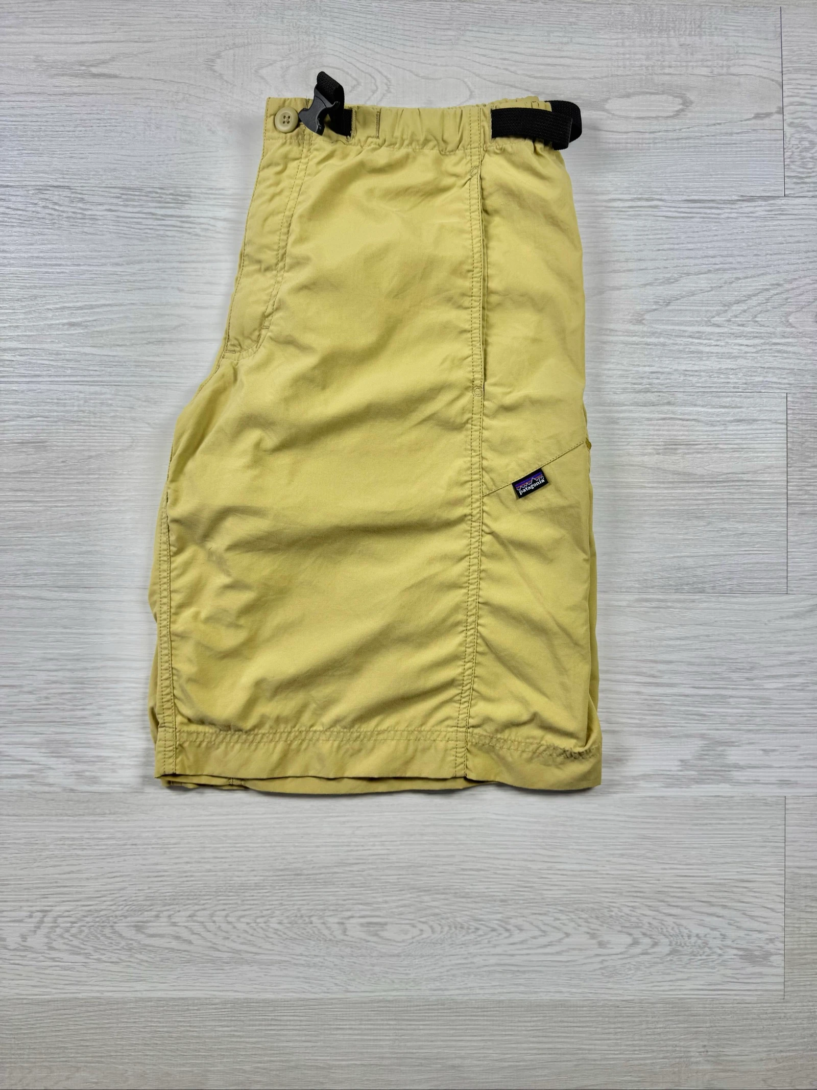 Shorts Outdoor de Caminhada Patagonia Nylon Caqui Cintura Ajustรกvel M Trail Trekking